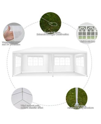 Outdoor 10'x20' Canopy Tent Heavy Duty Wedding Party Sidewalls Window Carry Bag