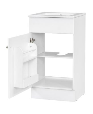  Bathroom Vanity with Sink, Painted MDF Cabinet, Soft Close Door, Adjustable Shelf & Organizer for Small Spaces