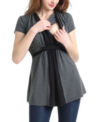 Maternity Colorblock Nursing Top