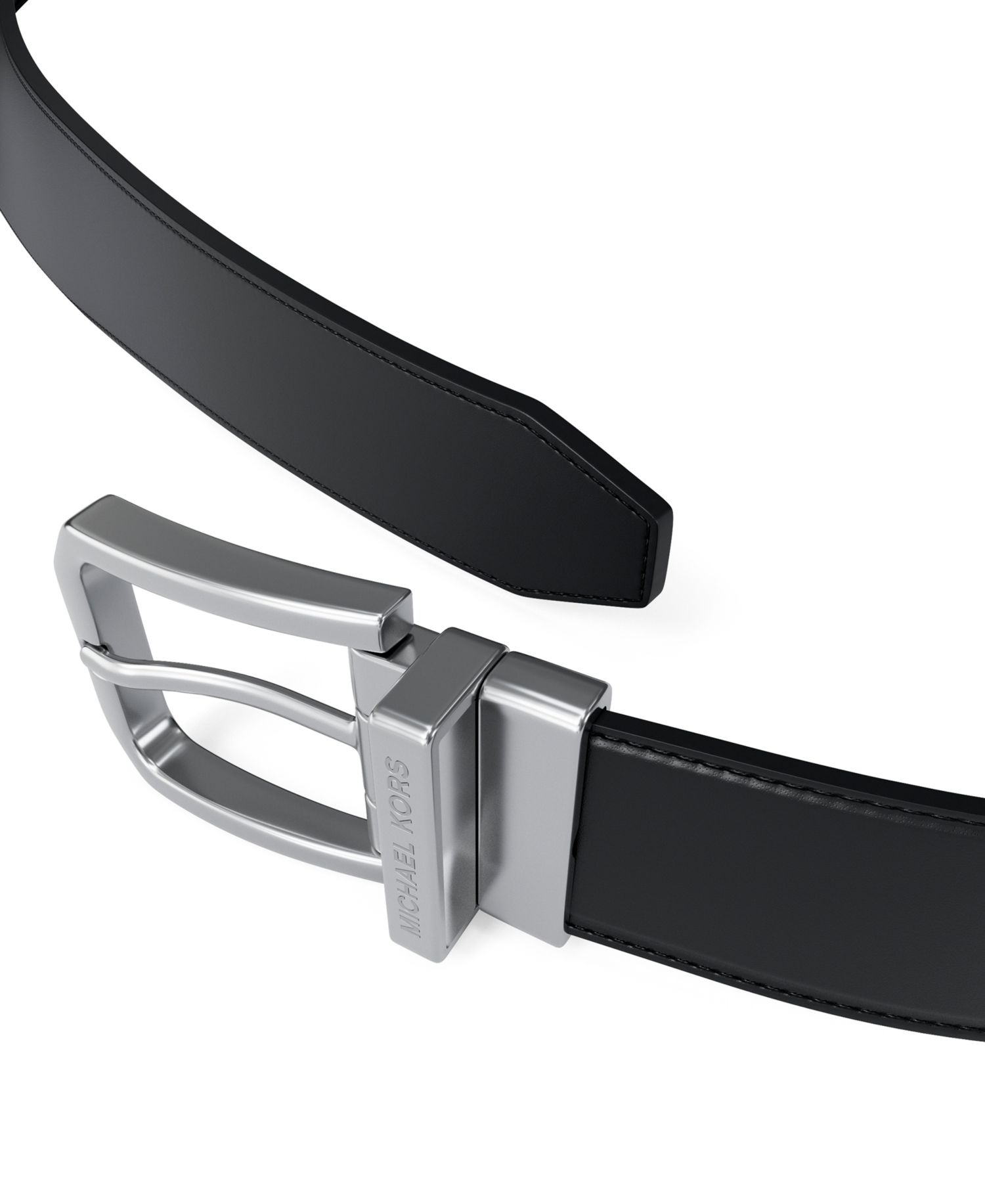 31MM Men's Gunmetal Buckle Leather Belt