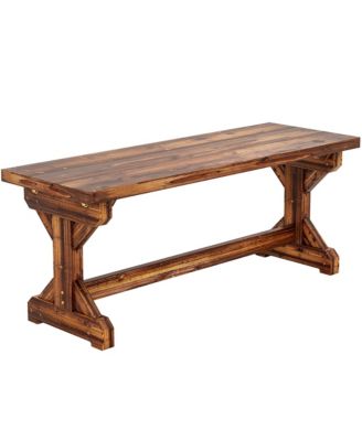 Outdoor Wooden Bench, Rustic Garden Bench Loveseat