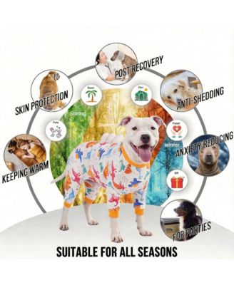 Cotton Polyester Calming Dog Onesie for All Seasons - Stress Relief, Comfort, and Easy Care