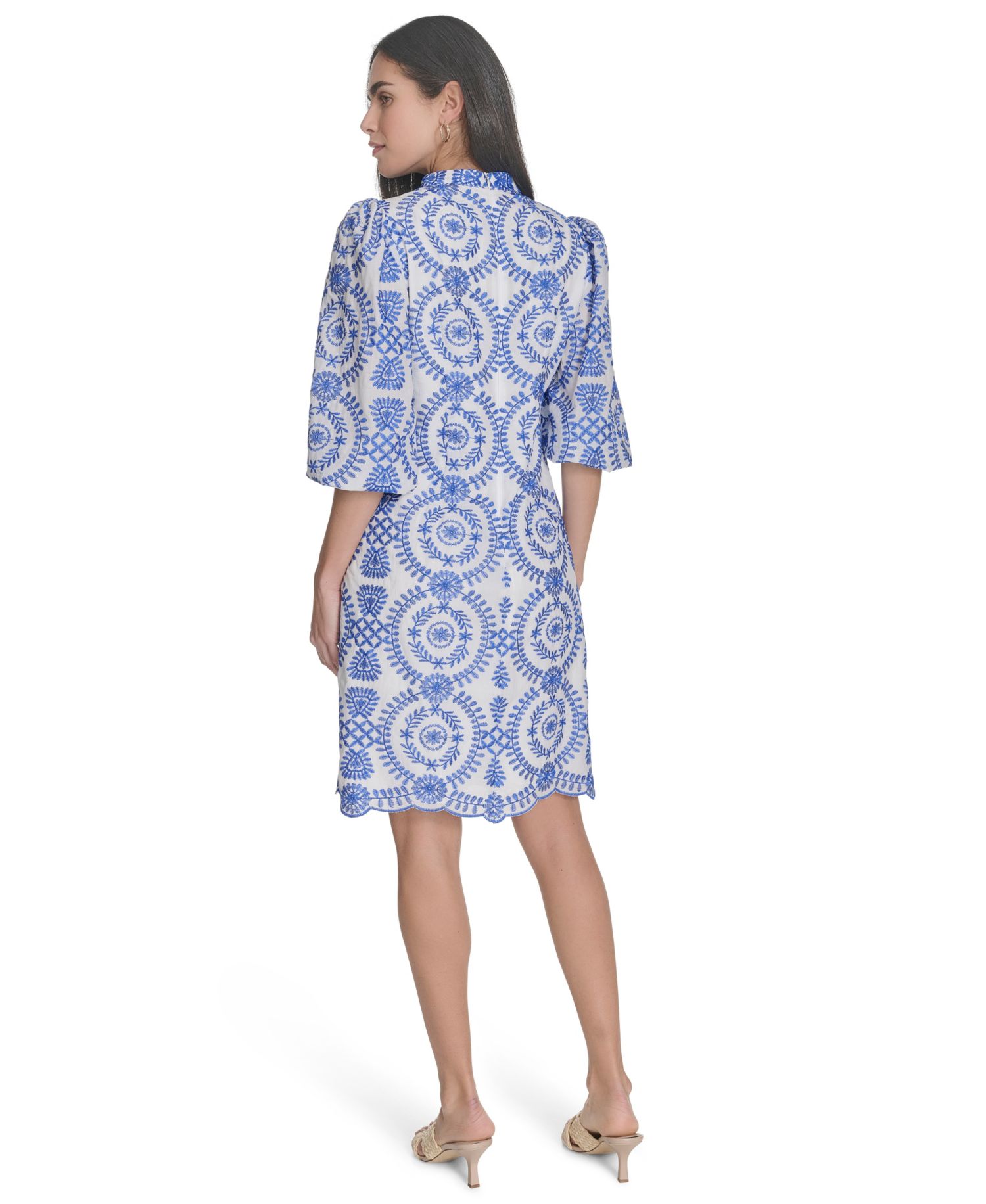 Women's Printed Collared Short Dress