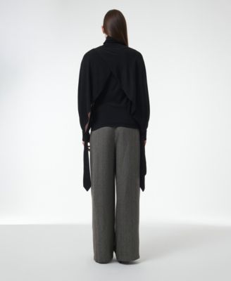 Women's Layered Butterfly Sleeve Knitted Sweater