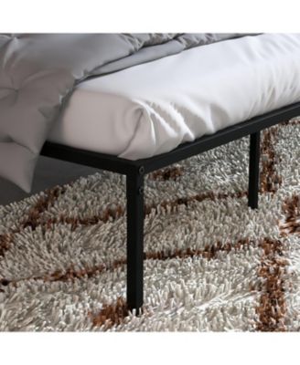 12 Inch Full Metal Platform Bed Noise Free Steel Slats Heavy Duty Storage 1000 Lbs No Box Spring