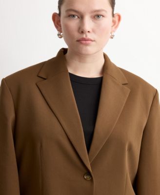 Women's Flap Pockets Straight Blazer