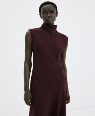 Women's Draped Neck Long Dress