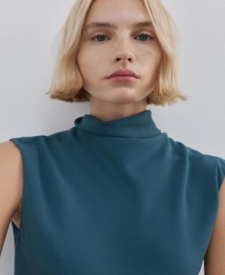 Women's Draped Neck Long Dress