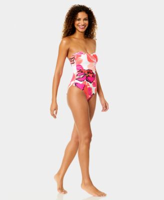 Women's Strapless Bandeau Neck One-Piece Swimsuit