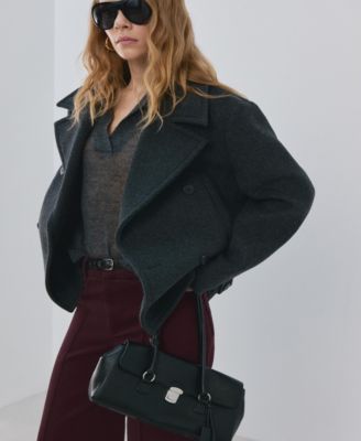 Women's Seam Detail High-Waisted Wide Leg Jeans