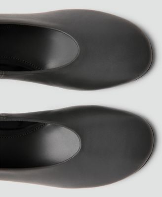 Women's Round-Toe Leather High-Heeled Shoes