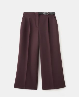 Women's Belt Straight-Fit Pants