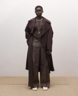 Women's Selection Cotton Trench with Maxi Lapels and Belt