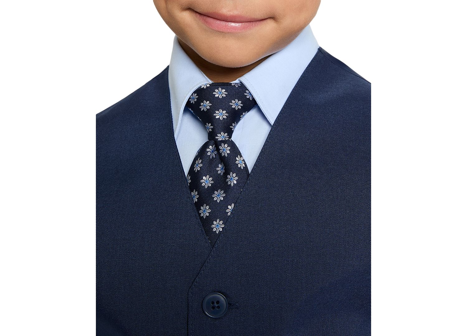 SmartWash Boys' 4-7 Washable Vest, Shirt, Pants and Tie, 4-Piece Set