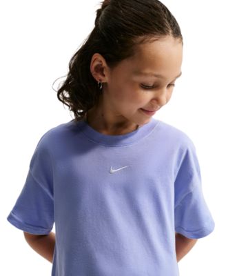 Girls' 7-16 Sportswear Essential Cotton Swoosh Logo T-Shirt