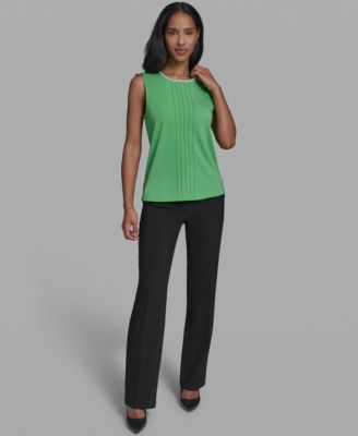 Women's Crew Neck Sleeveless Blouse