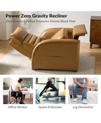 Bernhard Modern Dual Motor Genuine Leather Power Zero Gravity Recliner