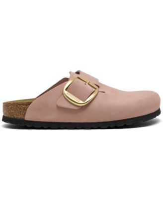 Women's Boston Big Buckle Nubuck Leather Clogs from Finish Line