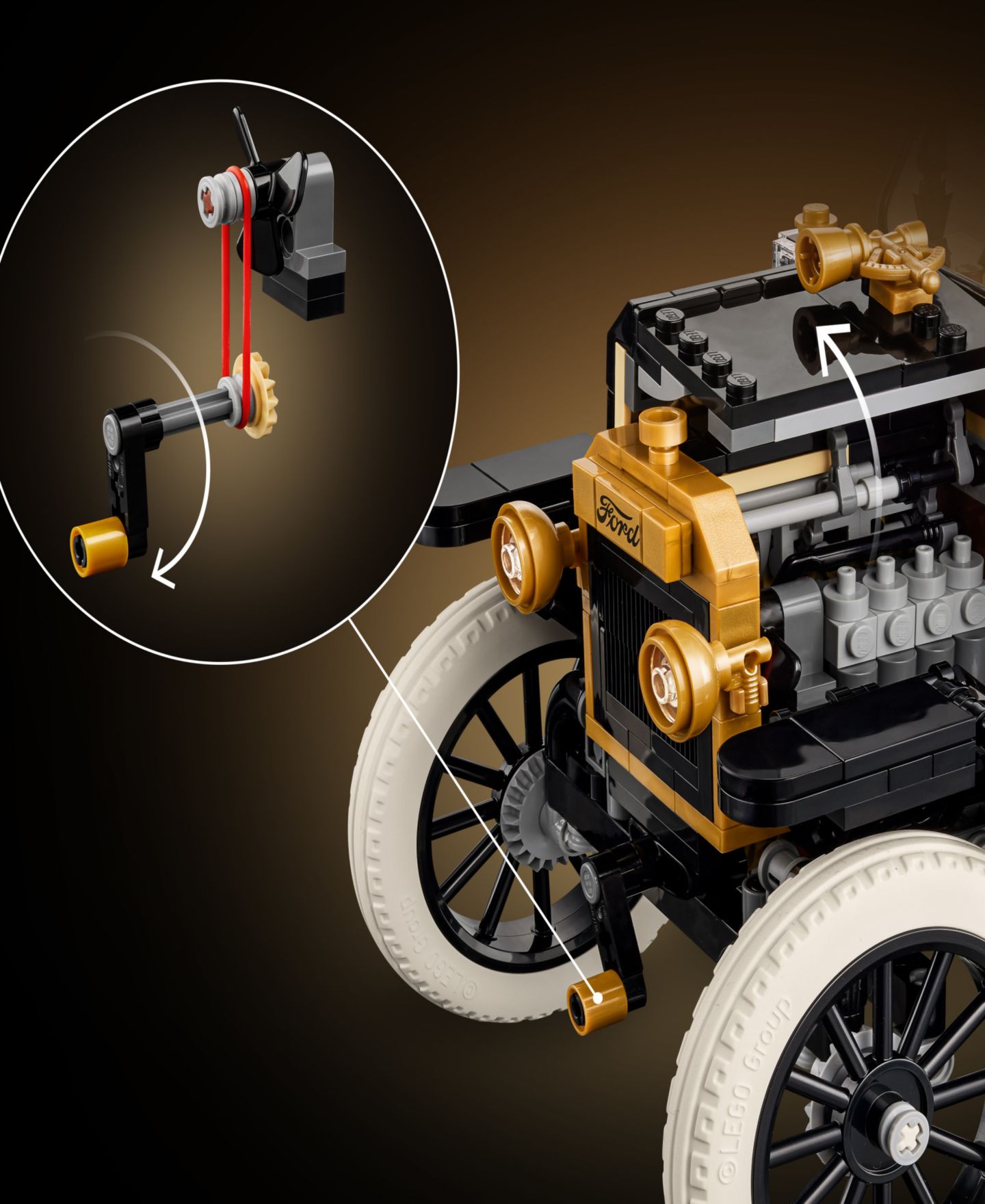 Детский конструктор LEGO® Icons Ford Model T Vintage Car Building Set, 11376 — фото 6