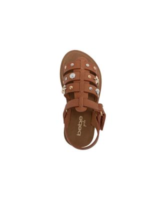 Little Girls Girl's  Fashion Sandals – Dressy Shoes with Decorative Metal Charms