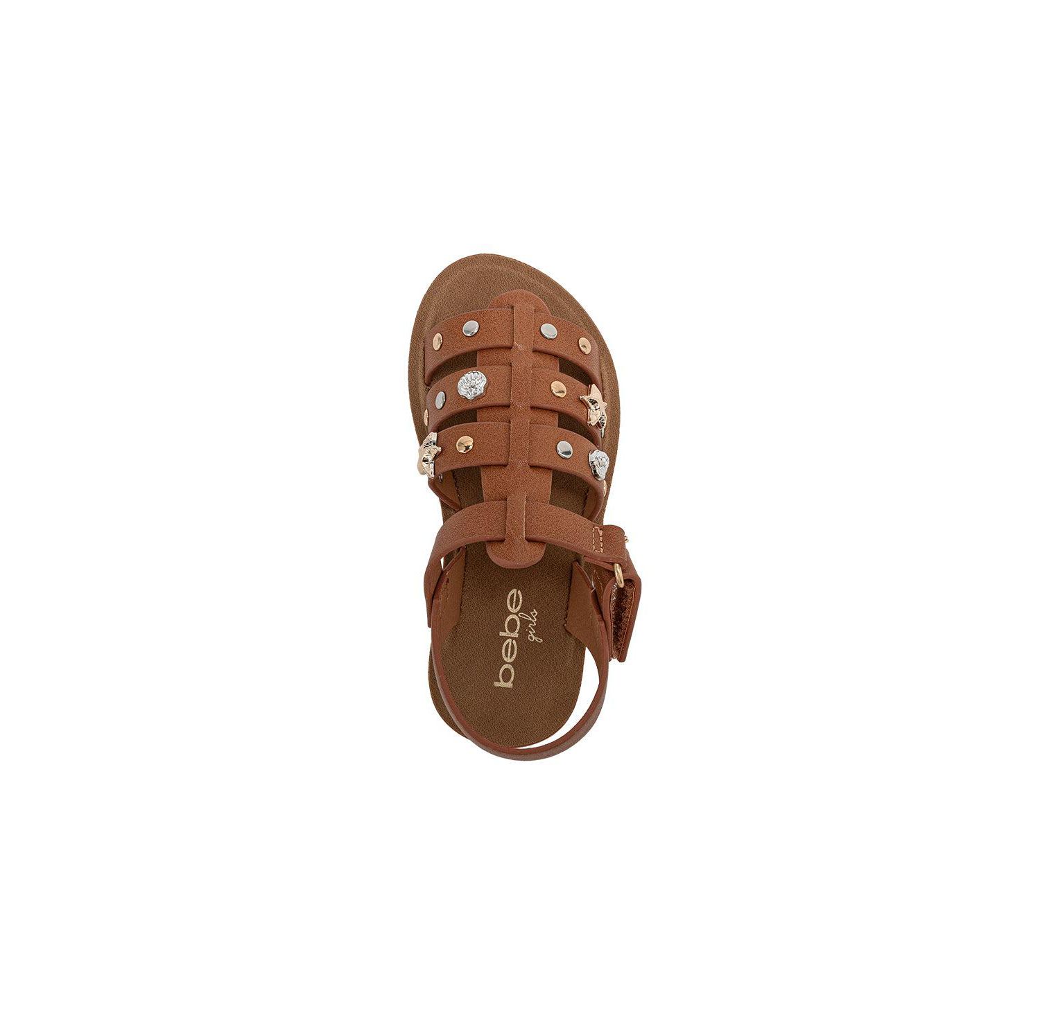 Big Girls Girl's Fashion Sandals - Dressy Shoes with Decorative Metal Charms