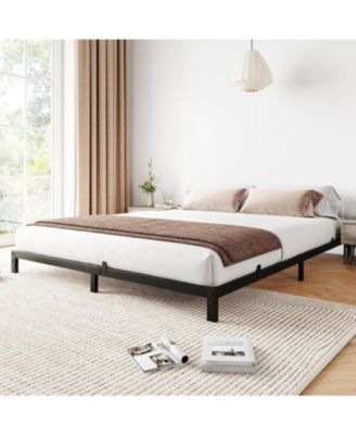8 Inch Bed Frame, Low Profile Full Metal Platform Bed Frame Support Mattress Foundation, Noise Free, Easy Assembly