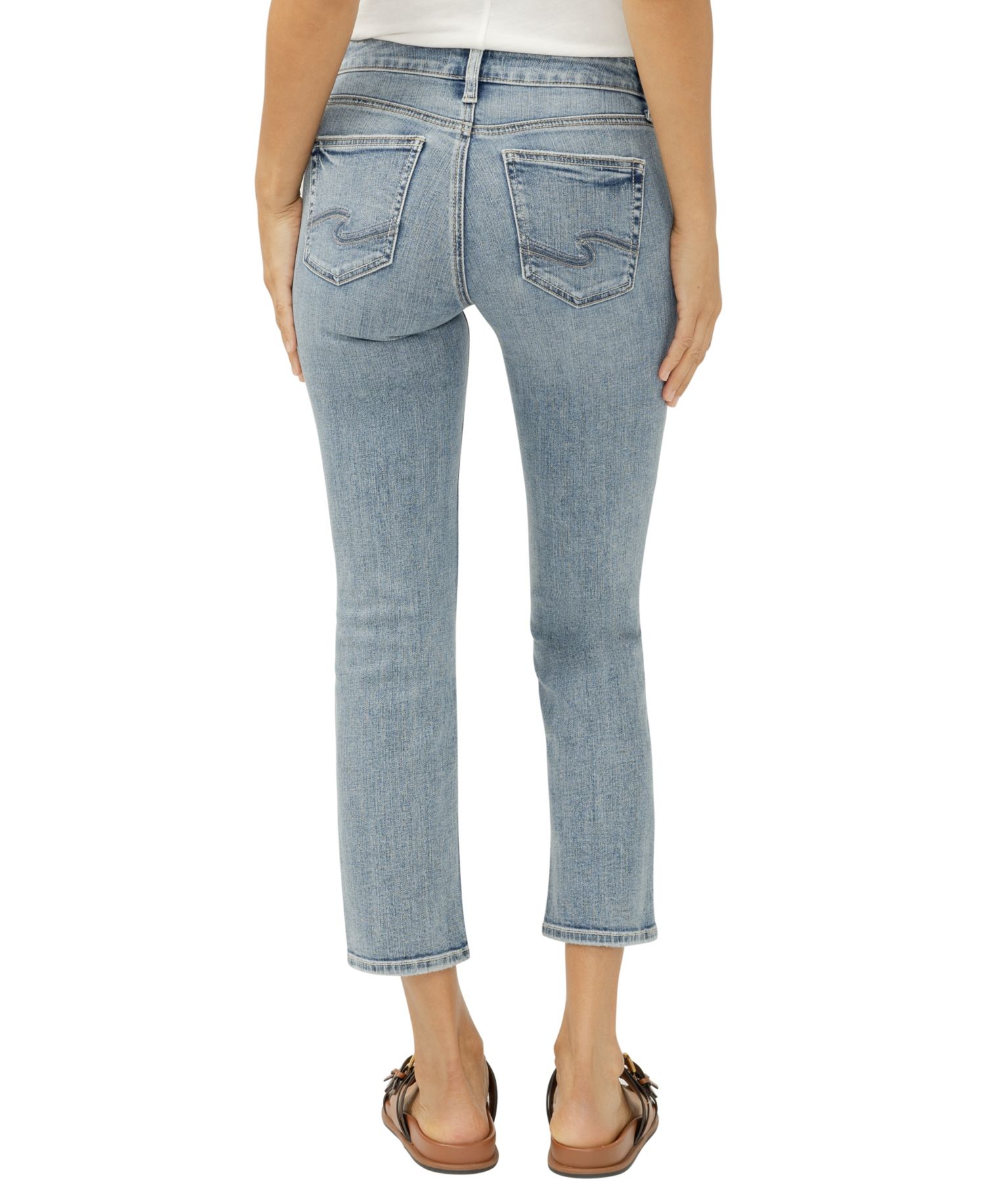 Women's Suki Mid-Rise Cropped Straight-Leg Jeans