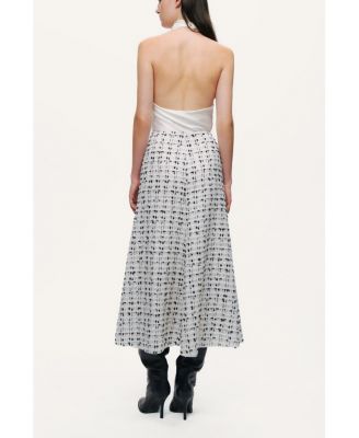 Women's Patterned A-Line Midi Skirt