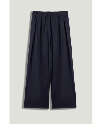 Women's Pleated Tapered Crop Trousers