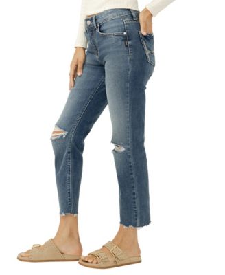 Women's Avery High-Rise Straight-Leg Cropped Jeans
