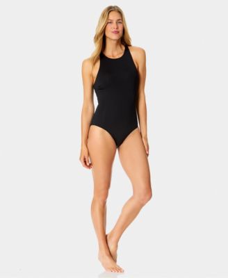 Women's High-Neck Cross-Back One-Piece Swimsuit