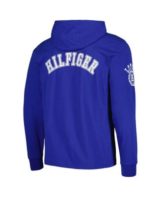 Men's Royal New York Giants Morgan Long Sleeve Hoodie T-Shirt