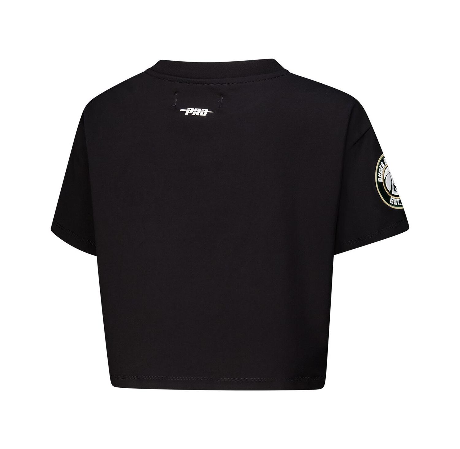 Women's Black Milwaukee Bucks Jewels Boxy Cropped T-Shirt