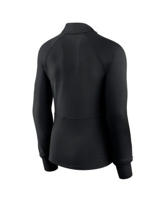 Women's Black Philadelphia 76ers Elements Match Raglan Quarter-Zip Top