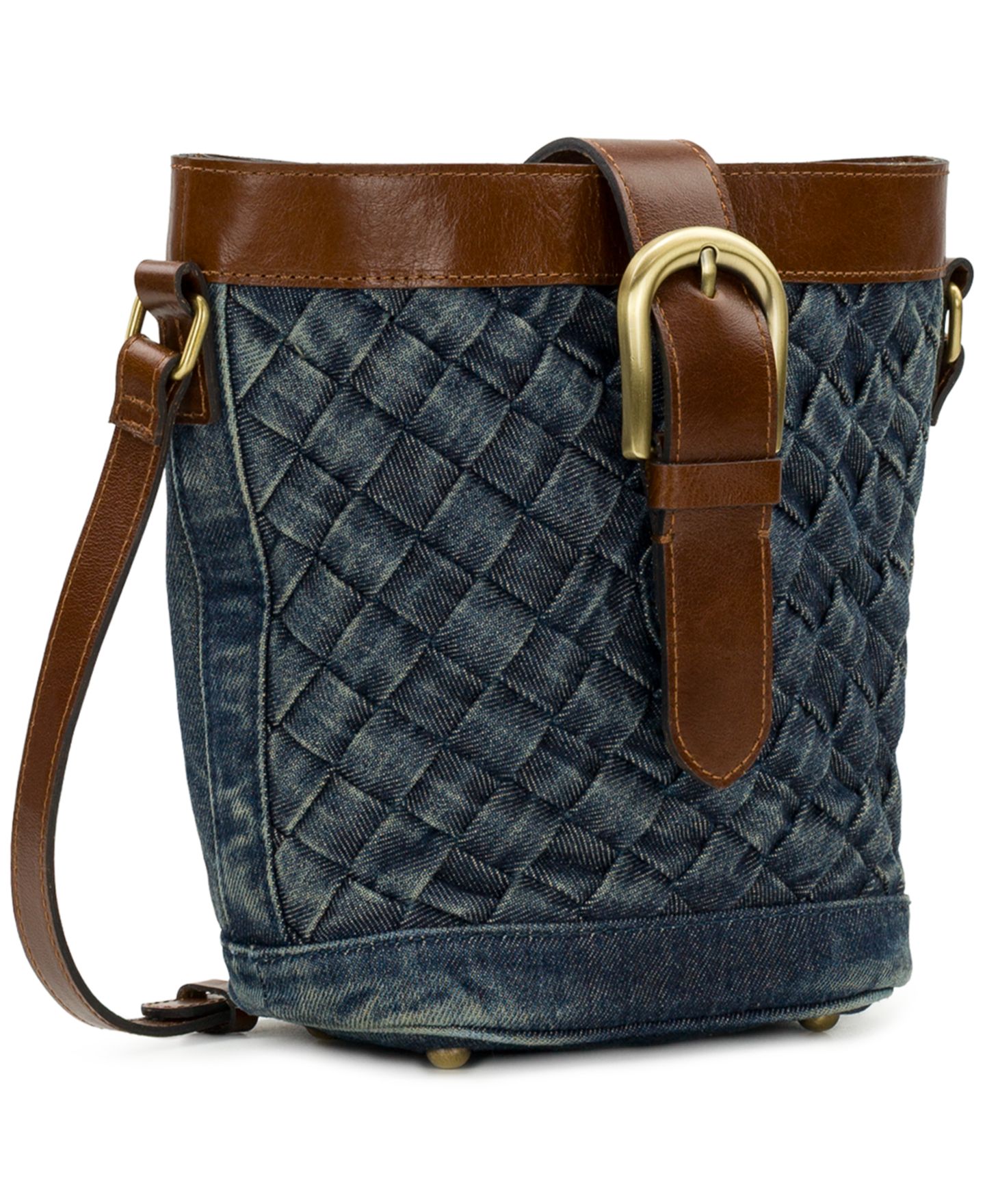 Женская сумка Patricia Nash Margaux Small Woven Denim Crossbody, цвет: Джинсовый — фото 3