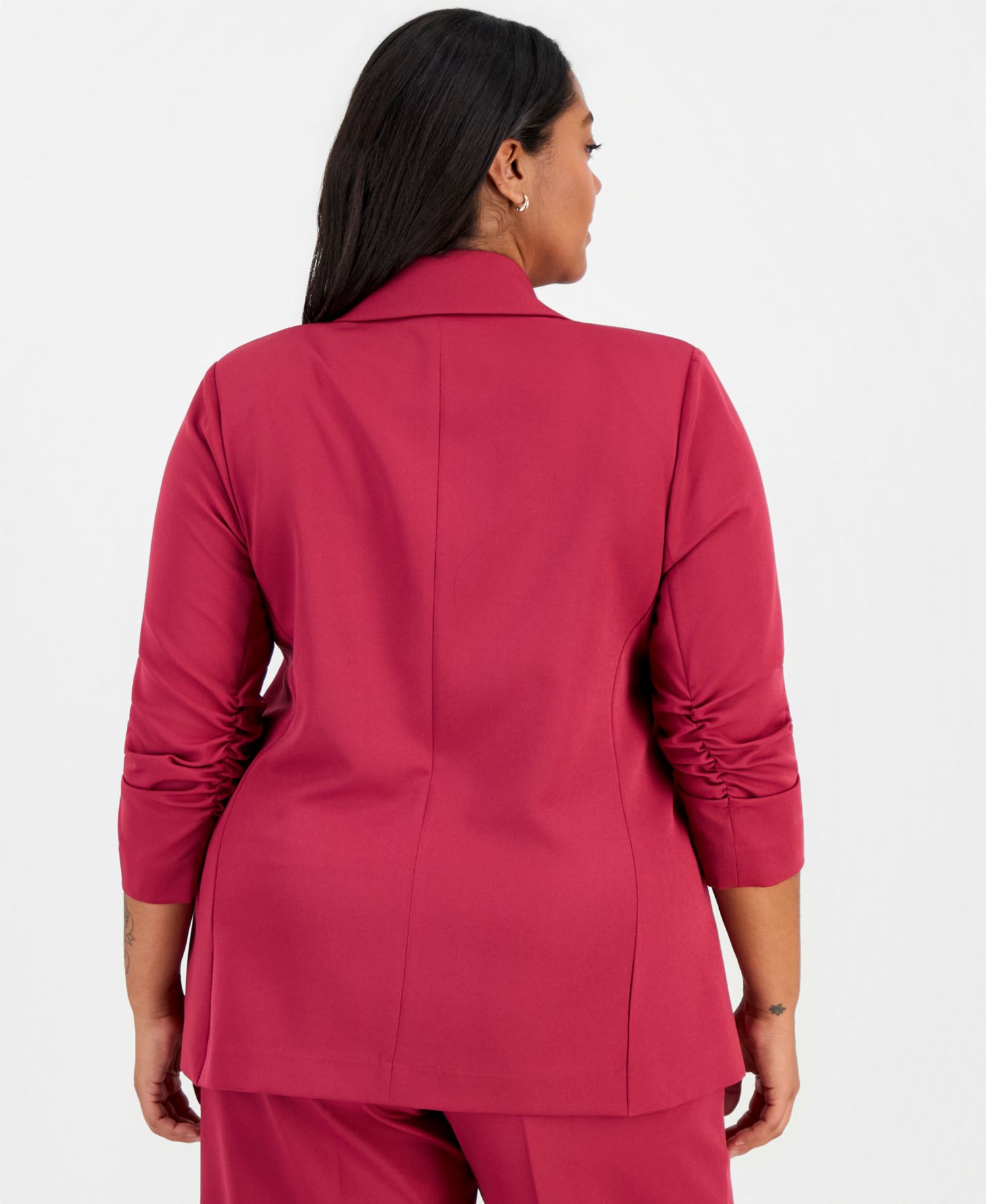 ASL Plus Size Faux Double-Breasted Blazer