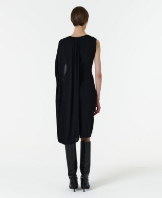 Women's Asymmetric Shoulder Hoop Knit Dress