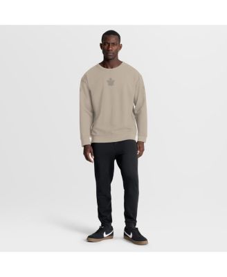 Men's Tan Toronto Maple Leaf Authentic Pro Road Tri-Blend Sweatshirt