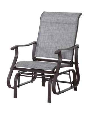 Outdoor Glider Chair, Gliders for Outside Patio with Steel Frame and Mesh Fabric