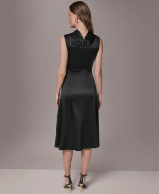 Women's Mock Neck A-Line Dress