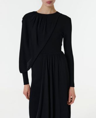 Women's Knitted Dress with Scarf Detail