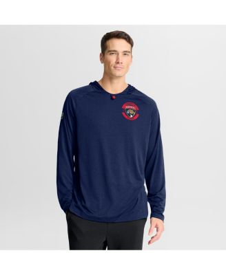 Men's Navy Florida Panthers Authentic Pro Rink Raglan Hoodie