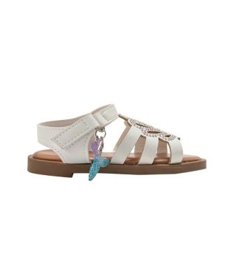 Little Girls Girl's  Fashion Sandals – Dressy Shoes with  rs  Logo and Hanging Charms