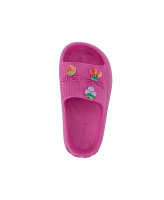 Girls’ EVA Slide – Lightweight and Comfy Slide Sandals with Fruit Charms