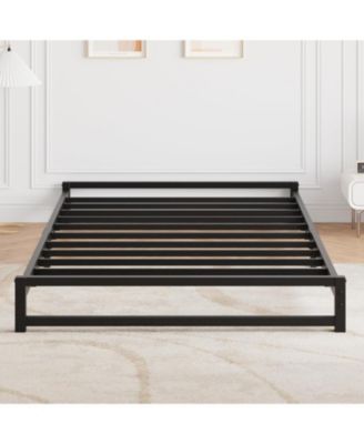 6 Inch Size Metal Platform Bed Frame with Steel Slat Support, Mattress Foundation and No Box Spring Needed, Easy Assembly