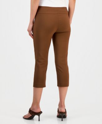 brown capri dress pants Mew Mews Verona Embellished Diamond Chain Dress In Red