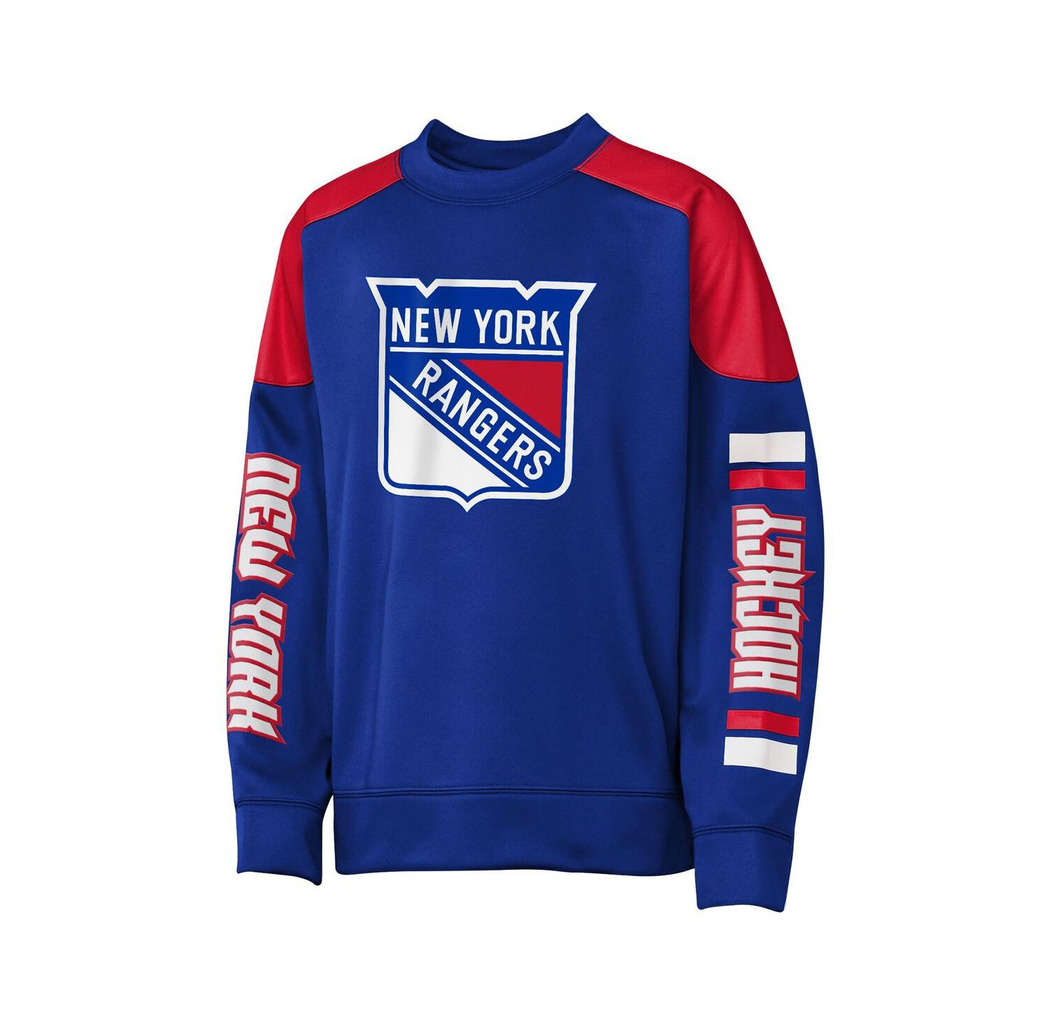 Big Boys and Girls Igor Shesterkin Blue New York Rangers Best Defense Name & Number Crewneck Sweatshirt