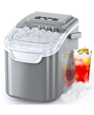 Portable Countertop Ice Maker, Fast Production with 2 Ice Sizes & Self-Cleaning
