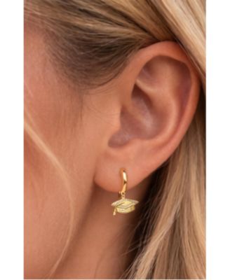 Limitless Graduation Cap Huggie Hoop Earrings