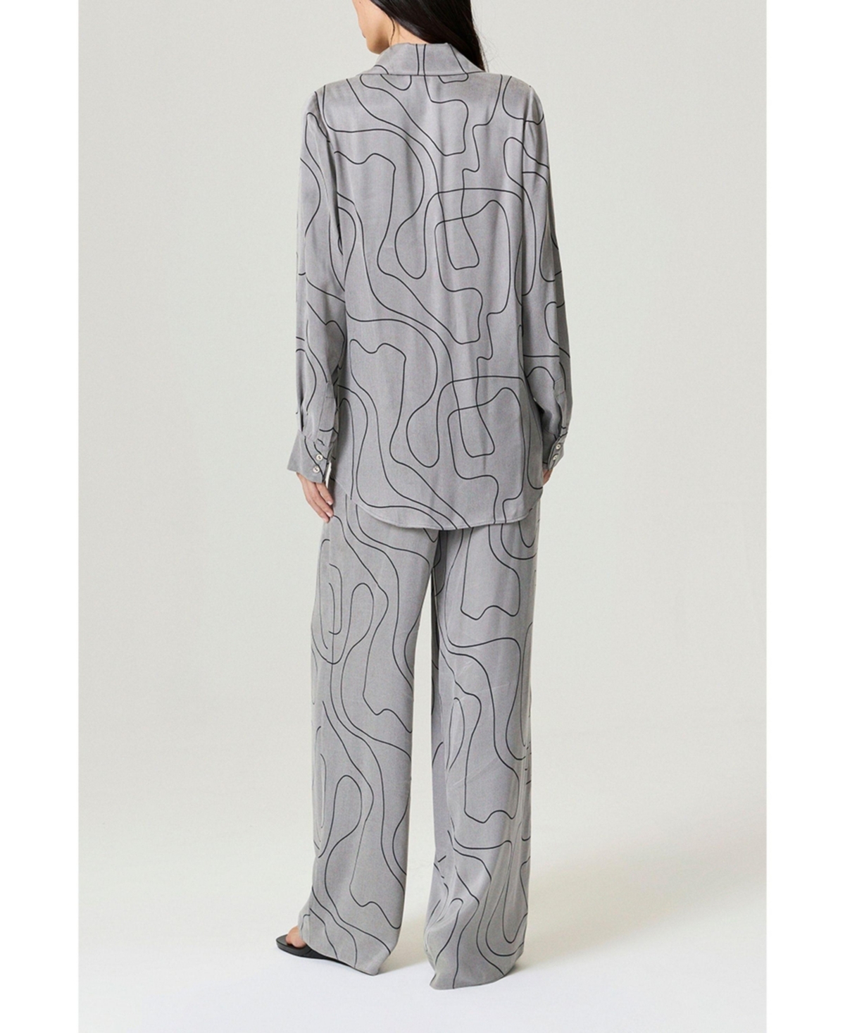 Nocturne Women's Flowy Wide-Leg Tailored Pants